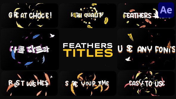 Videohive Feathers Titles for After Effects Titles template preview