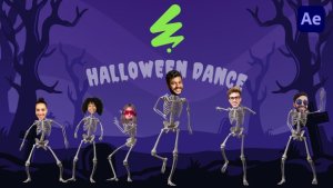 Videohive Dancing Halloween Skeletons вЂ“ After Effects Template Elements template preview