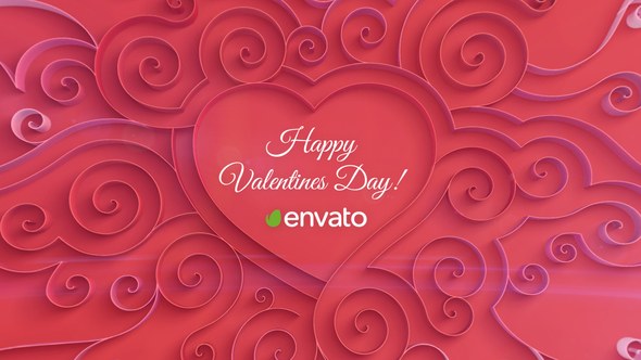 Videohive Quilling Heart Opener Openers template preview