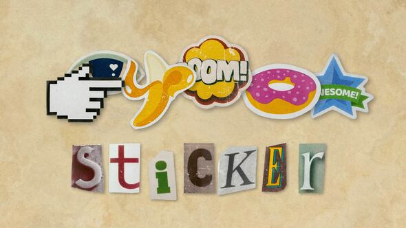 Videohive Ransom Letters - Stickers 02 Elements template preview