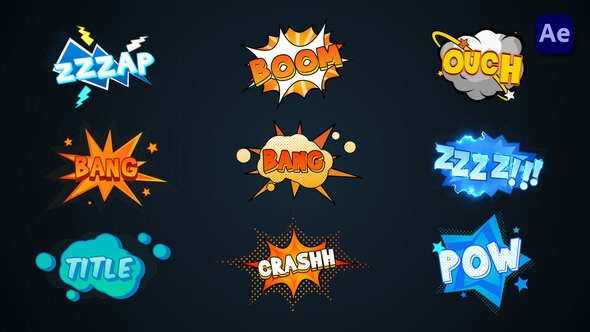 Videohive Comic Explosion titles [After Effects] Titles template preview