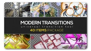Modern Transition Pack | 40 items Video Displays template preview