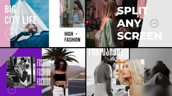 Videohive Split Screen Fashion Promo Openers template preview