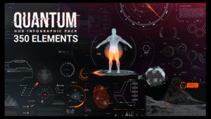 Quantum HUD Infographic Video Displays template preview