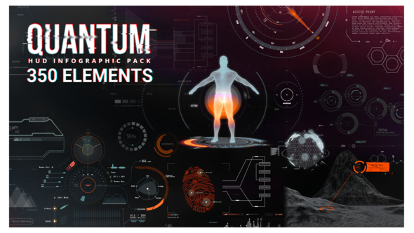 Quantum HUD Infographic Video Displays template preview