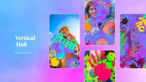 Vertical Holi Transitions Elements template preview