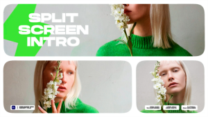 Split Screen Intro Multiscreen Slideshow I MOGRT Premiere Pro template preview