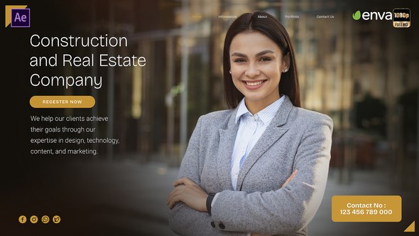 Videohive Construction and Real Estate Company Product Promo template preview