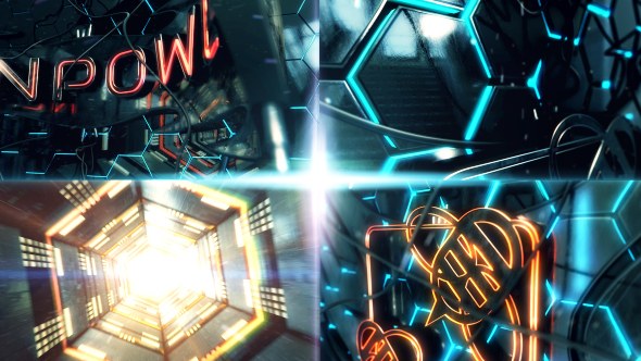 Videohive Neon Power Logo Opener Logo Stings template preview