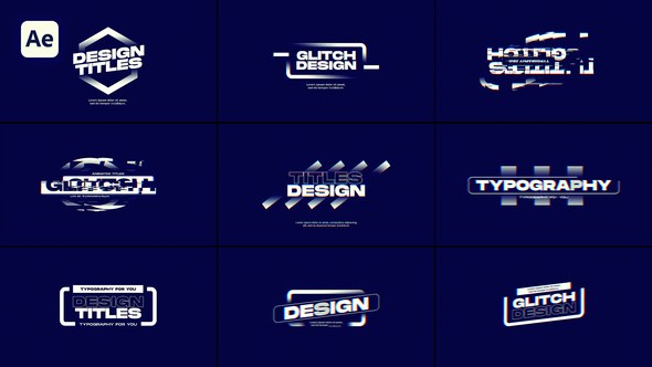 Videohive Glitch Titles 59312153 Titles template preview