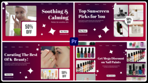 Beauty Products Promo Premiere Pro template preview