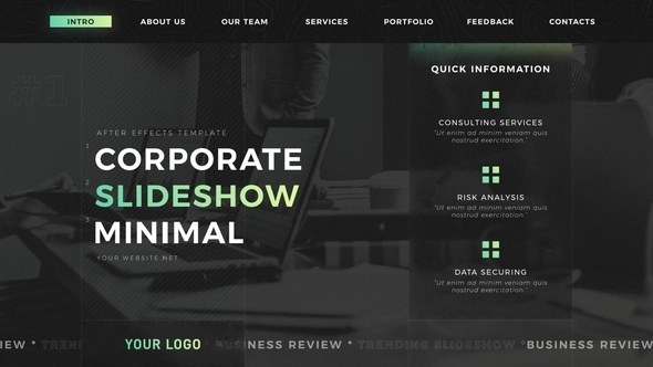 Videohive Corporate Minimal Slideshow Video Displays template preview
