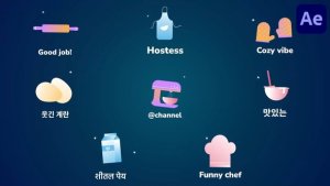 Videohive Baking And Cooking Icons And Titles for After Effects Titles template preview