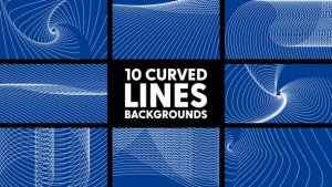 Videohive Curved Lines Backgrounds Elements template preview