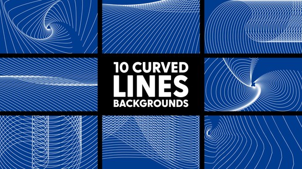Videohive Curved Lines Backgrounds Elements template preview