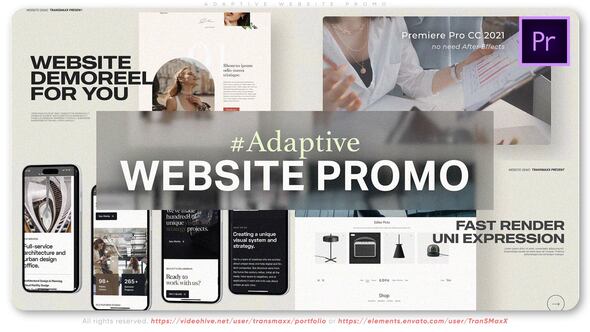 Adaptive Website Promo Premiere Pro template preview