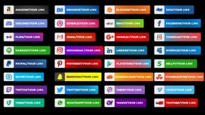 Social Media Lower Thirds Video Displays template preview
