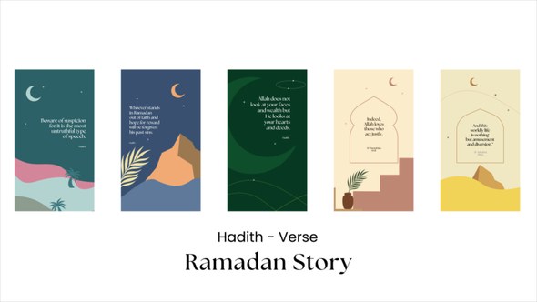 Videohive Ramadan Hadith Verse Story Ramadan template preview