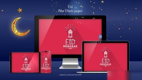 Videohive Eid Mubarak Greetings Ramadan template preview