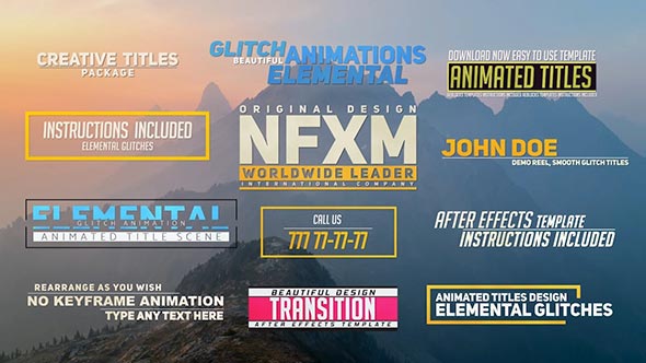 Videohive Creative Titles  20163797 Titles template preview