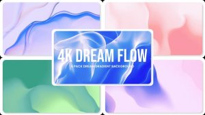 Videohive 4K Dream Gradient Flow Elements template preview