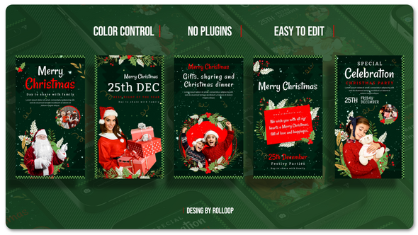Videohive Merry Christmas Stories V3 Openers template preview