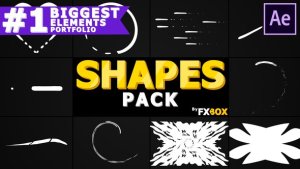 Cartoon Shapes Pack | After Effects Video Displays template preview