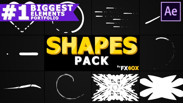 Cartoon Shapes Pack | After Effects Video Displays template preview