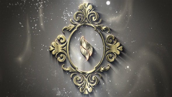 Videohive Luxury Gold Frame Logo Logo Stings template preview