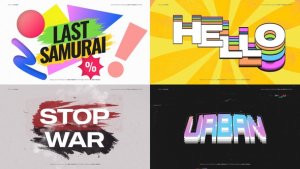 Videohive Pop Art Text Animations Titles template preview