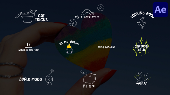 Videohive Cartoon Lyric Titles for After Effects 48472627 Titles template preview