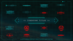Videohive Cyberpunk titles Titles template preview