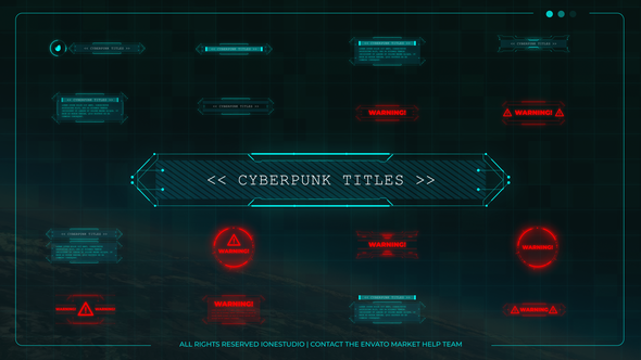 Videohive Cyberpunk titles Titles template preview