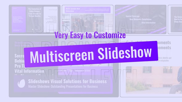 Multi Screen Slideshow MOGRT Premiere Pro template preview