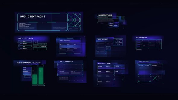 Videohive HUD 10 TEXT PACK 2 Titles template preview