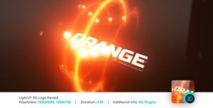 LightUp 3D Logo Reveal Video Displays template preview