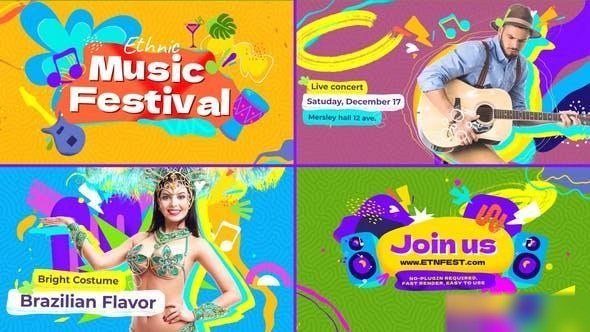 Videohive Ethnic Music Festival Event Opener Openers template preview