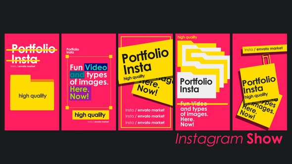 Videohive Instagram Show - Social Media Stories Promo Openers template preview