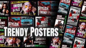 Videohive Trendy Posters Video Displays template preview