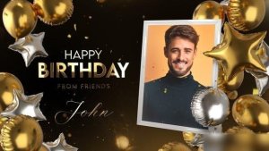 Videohive Happy Birthday Golden Style Openers template preview