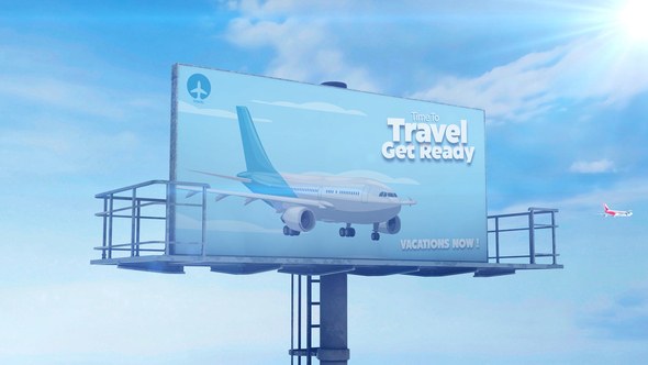 Videohive Travel Agency Billboard Mockup Pack Video Displays template preview