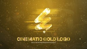 Videohive Cinematic Gold Logo Reveal Logo Stings template preview