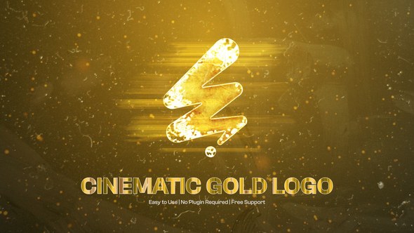 Videohive Cinematic Gold Logo Reveal Logo Stings template preview