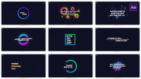 Videohive Modern Colorful Titles  AE Titles template preview