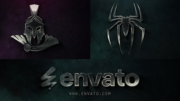 Videohive Dark Cinematic Metal Logo Intro Logo Stings template preview
