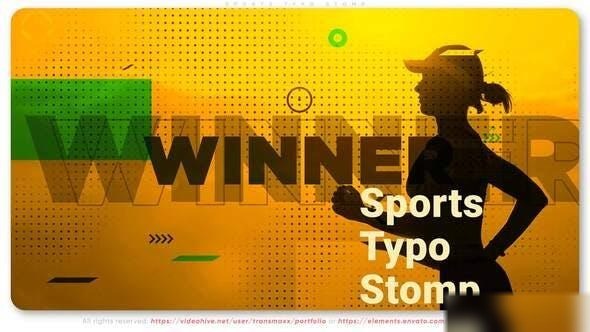 Videohive Sports Typo Stomp Openers template preview