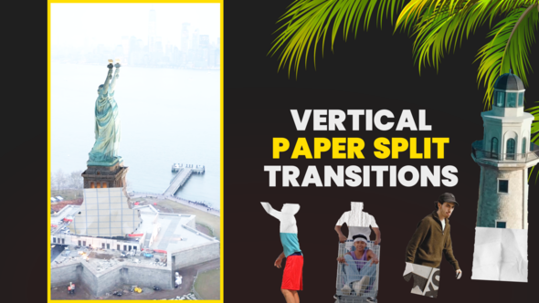 Videohive Paper Split Transitions Elements template preview
