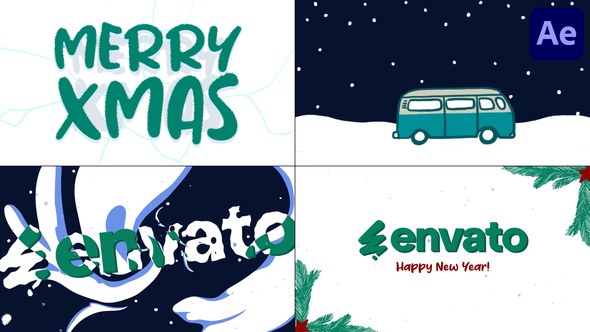 Videohive Hand Drawn Xmas Logo for After Effects Logo Stings template preview