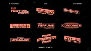 Videohive Gradient Titles | After Effects 49723072 Titles template preview