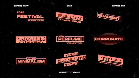 Videohive Gradient Titles | After Effects 49723072 Titles template preview